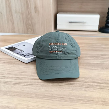 Lettering Embroidered Baseball Cap