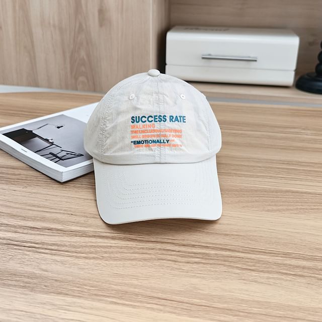 Lettering Embroidered Baseball Cap