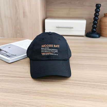 Lettering Embroidered Baseball Cap