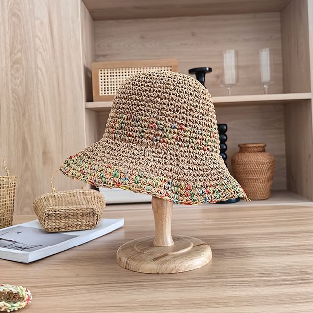 Straw Hat Melange Bucket