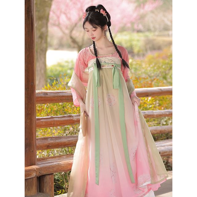 Patterned Traditional Chinese Costume Set