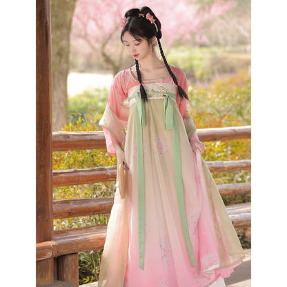 Patterned Traditional Chinese Costume Set