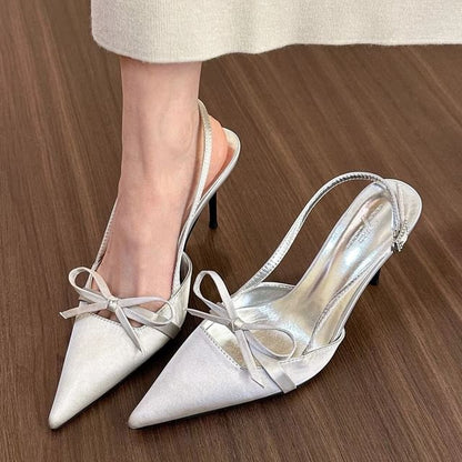 Slingback High Sandals Pointy Heel