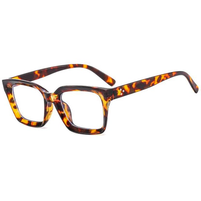 Light Blocking Square Blue Eyeglasses