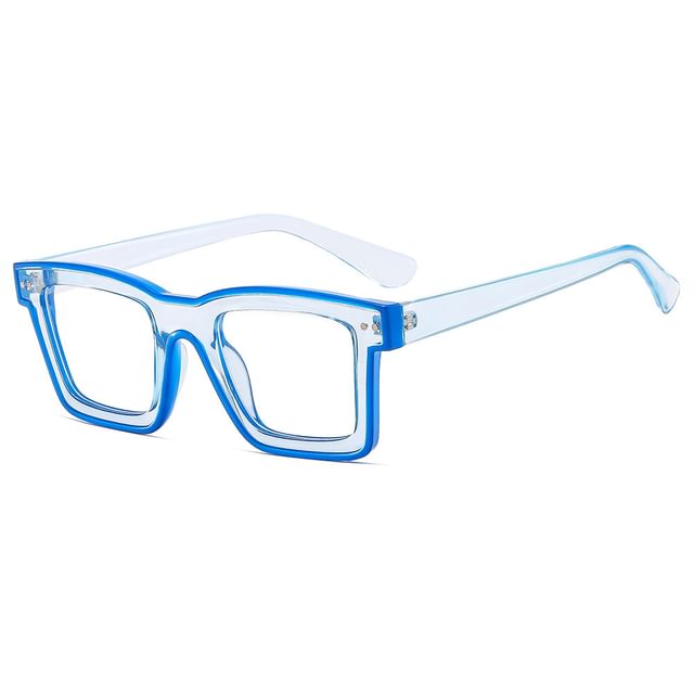 Square Blue Eyeglasses Blocking Light