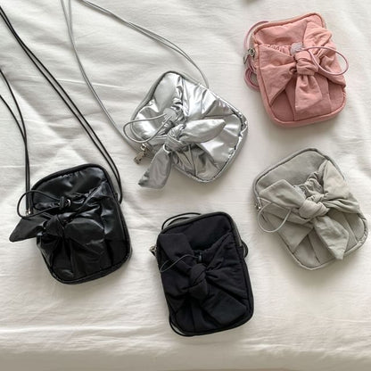 Crossbody Nylon Bag Bow