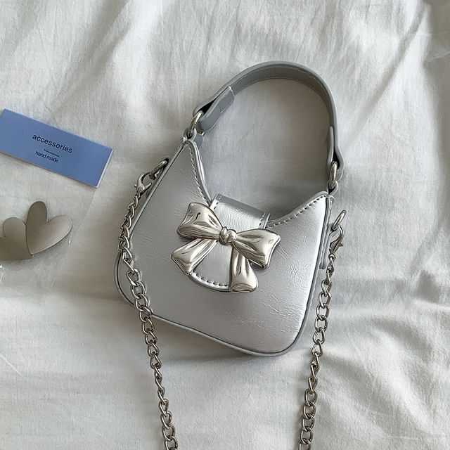 Bow Chain Strap Crossbody Bag
