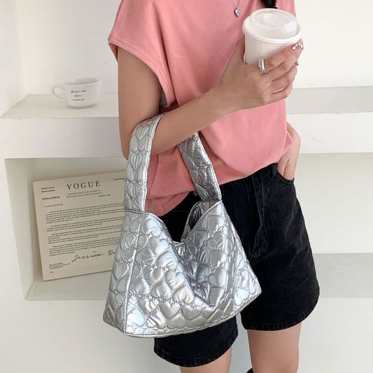 Bag Tote Heart Quilted