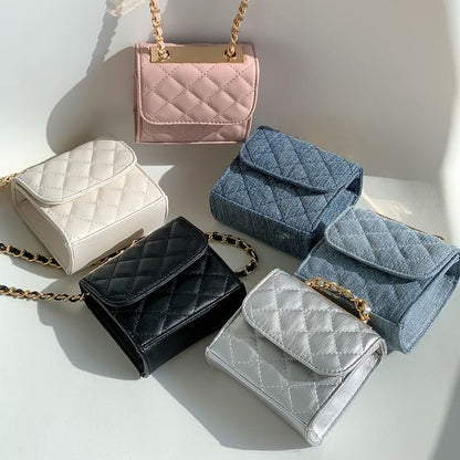 Crossbody Strap Bag Flap Quilted Chain