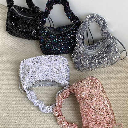 Sequin Top Bag Handle Crossbody