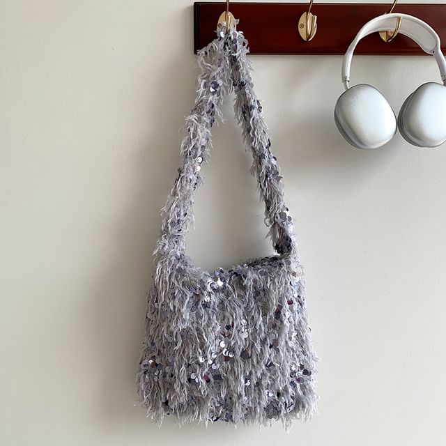 Crossbody Sequin Fringed Bag