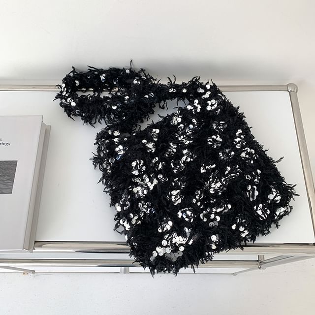 Crossbody Sequin Fringed Bag