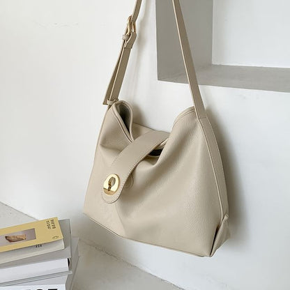 Faux Bag Leather Plain Tote