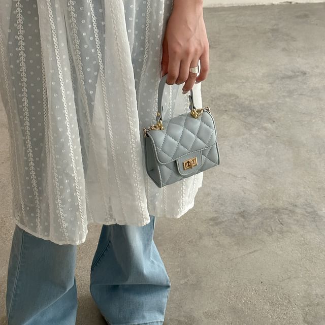 Strap Chain Bag Crossbody Flap Quilted