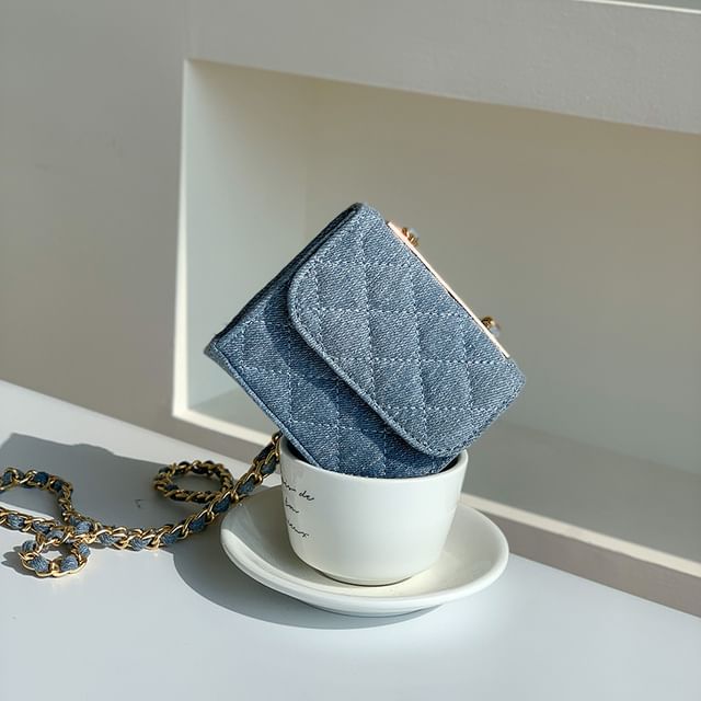 Chain Strap Quilted Flap Crossbody Bag