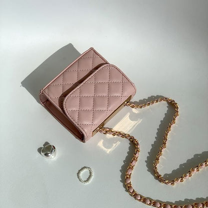 Crossbody Strap Bag Flap Quilted Chain