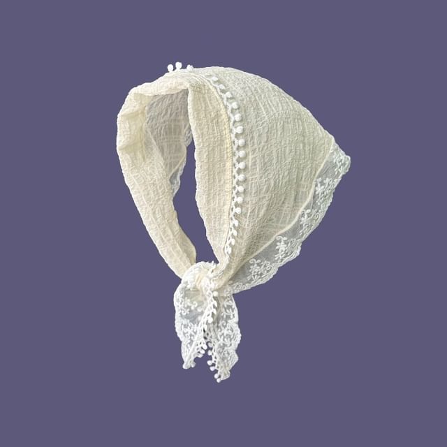 Lace Trim Triangle Bandana