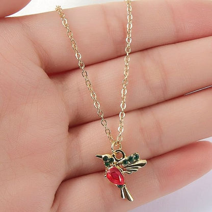 Necklace Rhinestone Bird