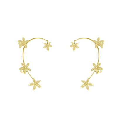 Ear Rhinestone Floral Cuff
