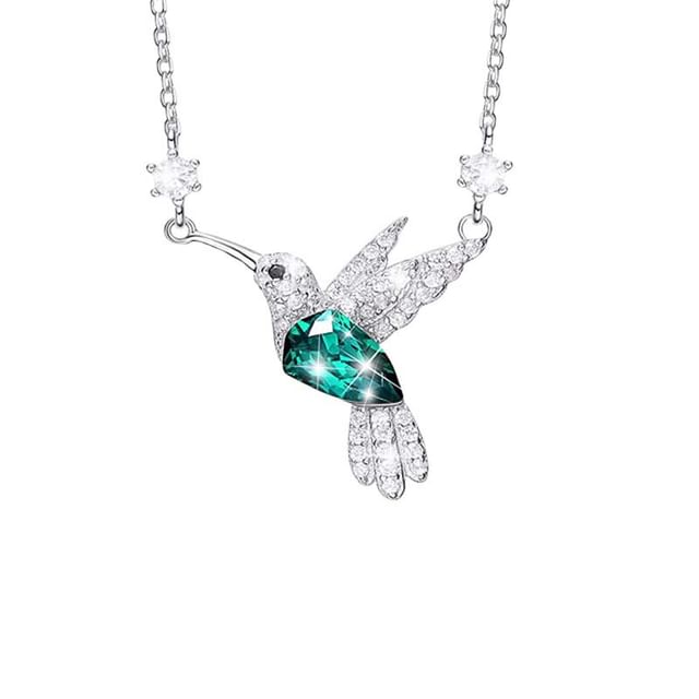 Necklace Rhinestone Bird