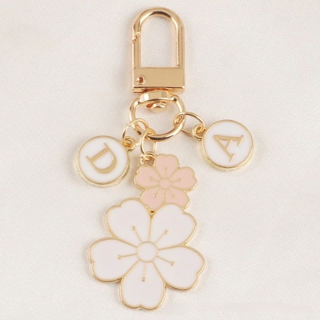 Floral / Rabbit Alloy Keyring (Various Designs)