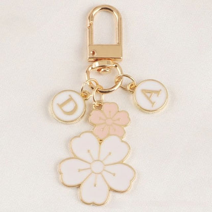 Floral / Rabbit Alloy Keyring (Various Designs)