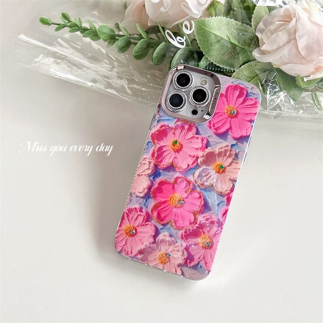 Floral Phone Case - iPhone 15 Pro Max / 15 Pro / 15 / 14 Pro Max / 14 Pro / 14 / 13 Pro Max / 13 Pro / 13 / 12 Pro Max / 12 Pro / 12 / 11