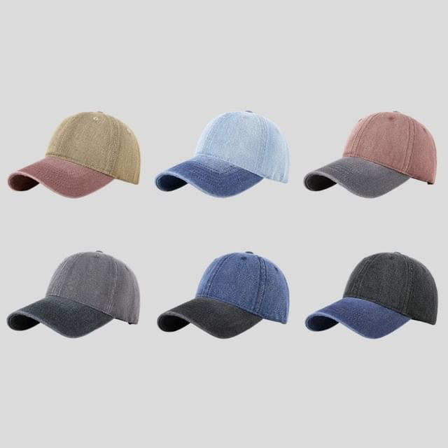Denim Two Washed Baseball Cap Tone