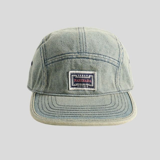 Denim Applique Washed Baseball Cap
