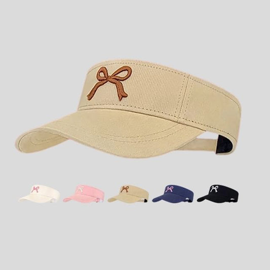 Sun Embroidered Visor Bow