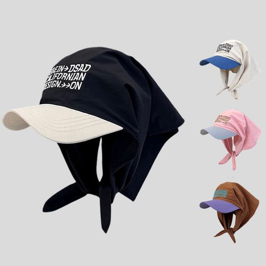 Baseball Cap with Embroidered Tone Headkerchief Two Lettering