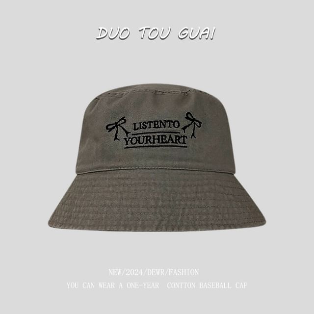 Embroidered Hat Lettering Bucket