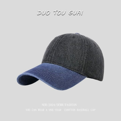 Denim Two Washed Baseball Cap Tone