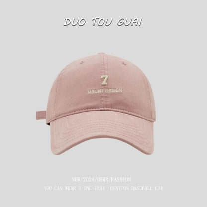 Number Embroidered Cap Baseball