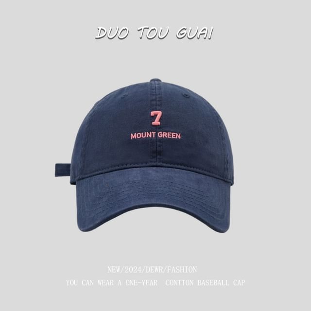 Number Embroidered Cap Baseball