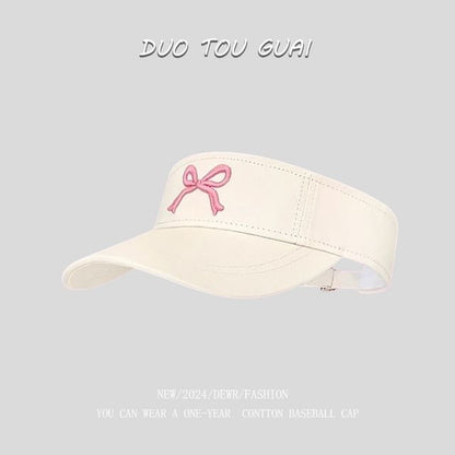 Sun Embroidered Visor Bow