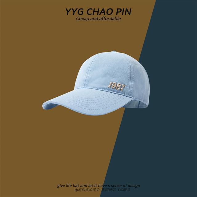 Open Top Baseball Number Cap Embroidered