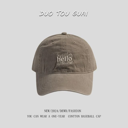 Embroidered Cap Baseball Lettering