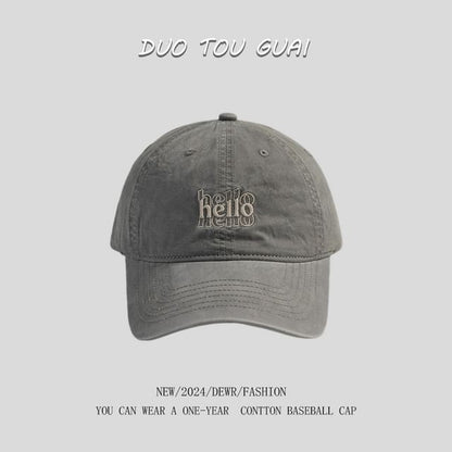 Embroidered Cap Baseball Lettering