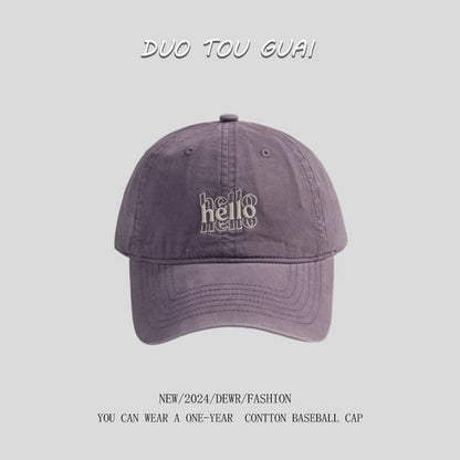 Embroidered Cap Baseball Lettering