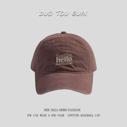 Embroidered Cap Baseball Lettering