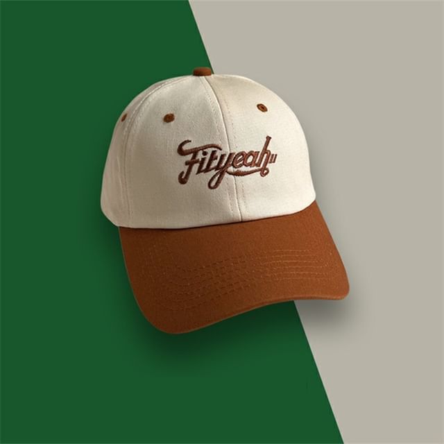 Embroidered Panel Cap Baseball Lettering