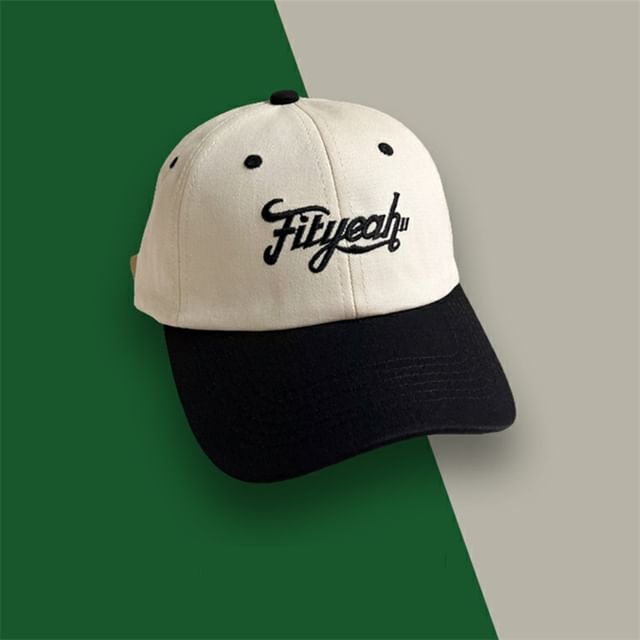 Embroidered Panel Cap Baseball Lettering