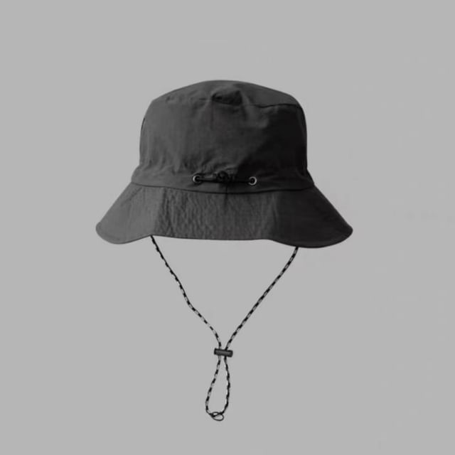 Plain Bucket Drawstring Hat