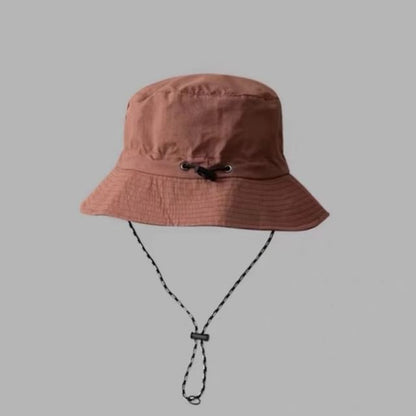 Plain Bucket Drawstring Hat
