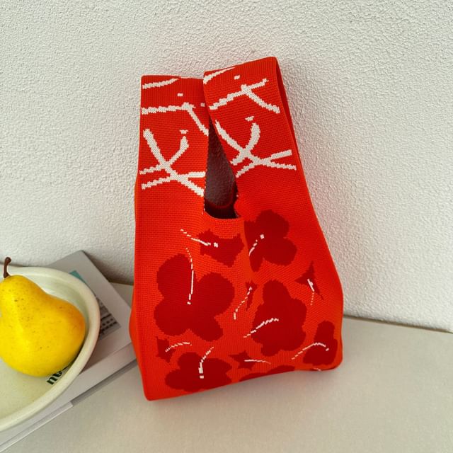 Flower Bag Knit Tote