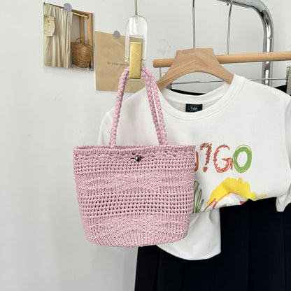 Shoulder Bag Crossbody Plain Knit /