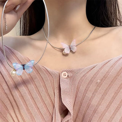 Alloy Butterfly Choker