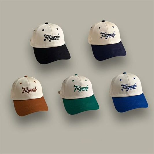 Embroidered Panel Cap Baseball Lettering