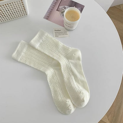 Chaussettes à motifs unis